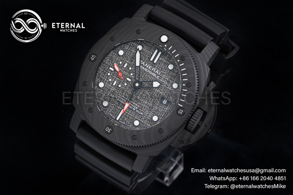 PANERAI - SUPER CLONE PAM1039 Submersible Luna Rossa GMT 47mm Carbon/RU VSF P9011