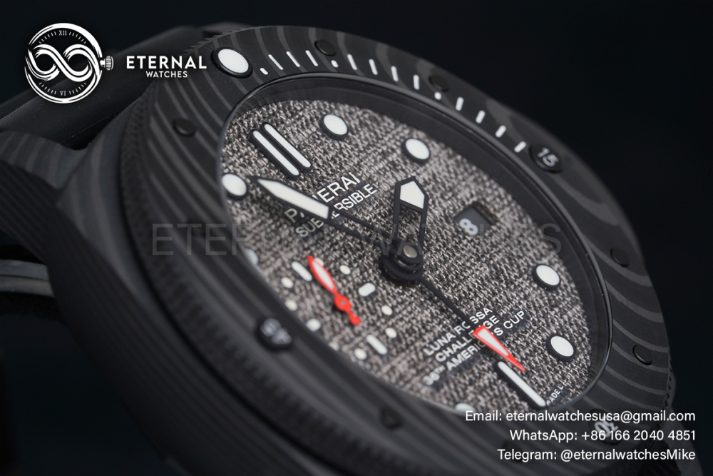 PANERAI - SUPER CLONE PAM1039 Submersible Luna Rossa GMT 47mm Carbon/RU VSF P9011