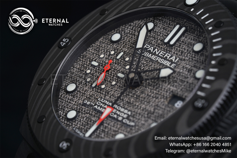 PANERAI - SUPER CLONE PAM1039 Submersible Luna Rossa GMT 47mm Carbon/RU VSF P9011