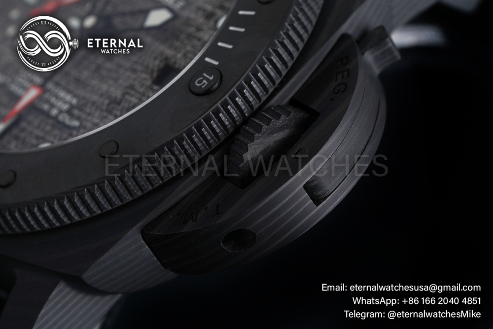 PANERAI - SUPER CLONE PAM1039 Submersible Luna Rossa GMT 47mm Carbon/RU VSF P9011