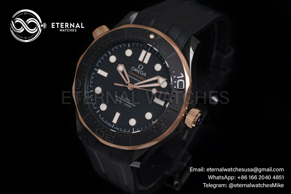 OMEGA - Seamaster Diver 300m 43.5mm RG/Ceramic/RU Black Dial VSF A8806