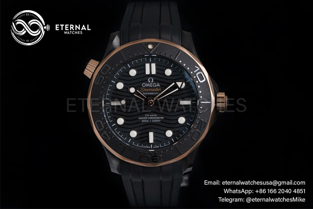 OMEGA - Seamaster Diver 300m 43.5mm RG/Ceramic/RU Black Dial VSF A8806