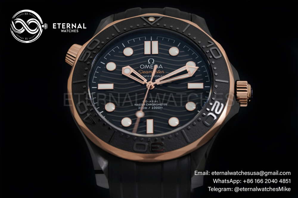 OMEGA - Seamaster Diver 300m 43.5mm RG/Ceramic/RU Black Dial VSF A8806