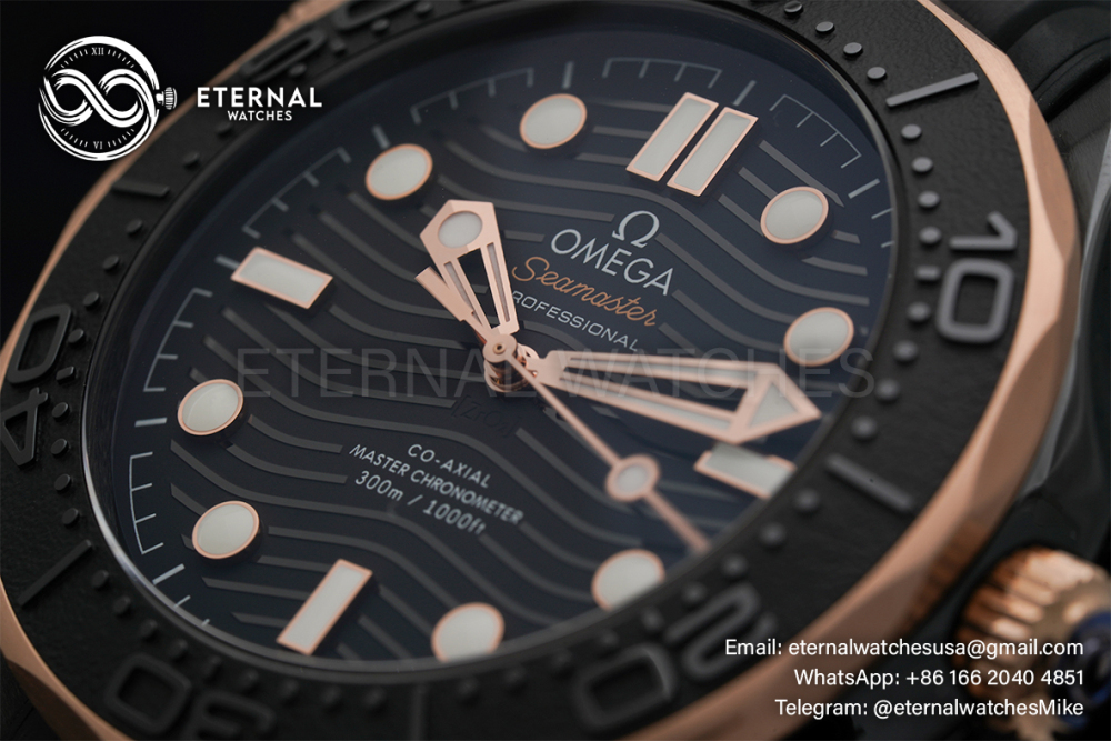 OMEGA - Seamaster Diver 300m 43.5mm RG/Ceramic/RU Black Dial VSF A8806