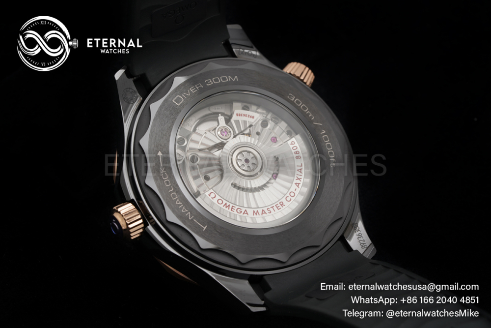 OMEGA - Seamaster Diver 300m 43.5mm RG/Ceramic/RU Black Dial VSF A8806