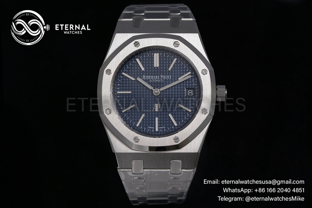 AUDEMARS PIGUET - SUPER CLONE Royal Oak 41mm 15500 50th Anniversary SS/SS Blue/Stk APSF A4302