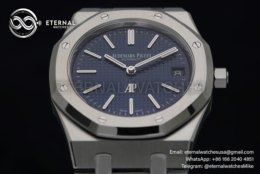 AUDEMARS PIGUET - SUPER CLONE Royal Oak 41mm 15500 50th Anniversary SS/SS Blue/Stk APSF A4302