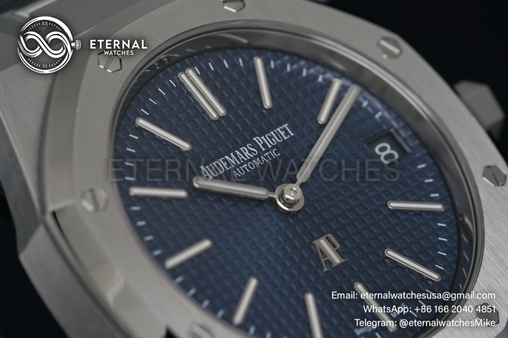 AUDEMARS PIGUET - SUPER CLONE Royal Oak 41mm 15500 50th Anniversary SS/SS Blue/Stk APSF A4302