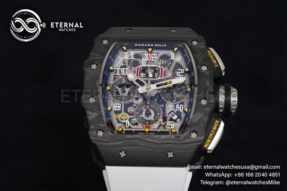 RICHARD MILLE - RM11-03 Auto Flyback Chrono White CB/RU KVF A7750
