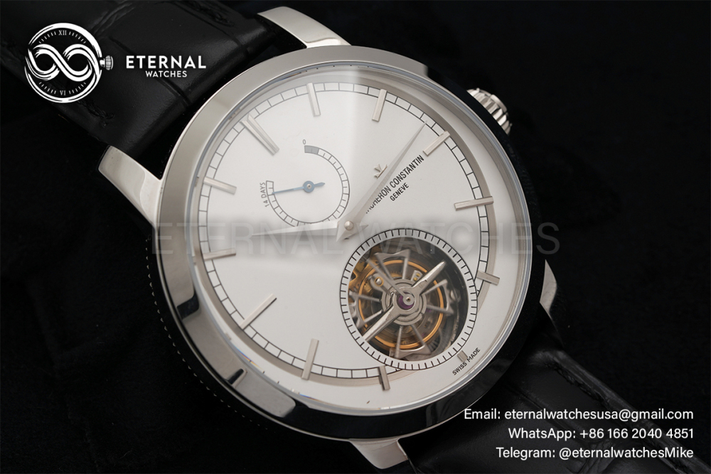 VACHERON CONSTANTIN - Traditionnelle 42mm SS/LE White DIal TURF 14 Day Tourbillon