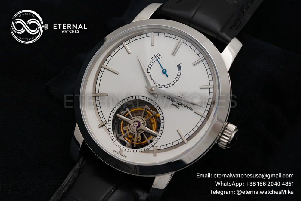 VACHERON CONSTANTIN - Traditionnelle 42mm SS/LE White DIal TURF 14 Day Tourbillon