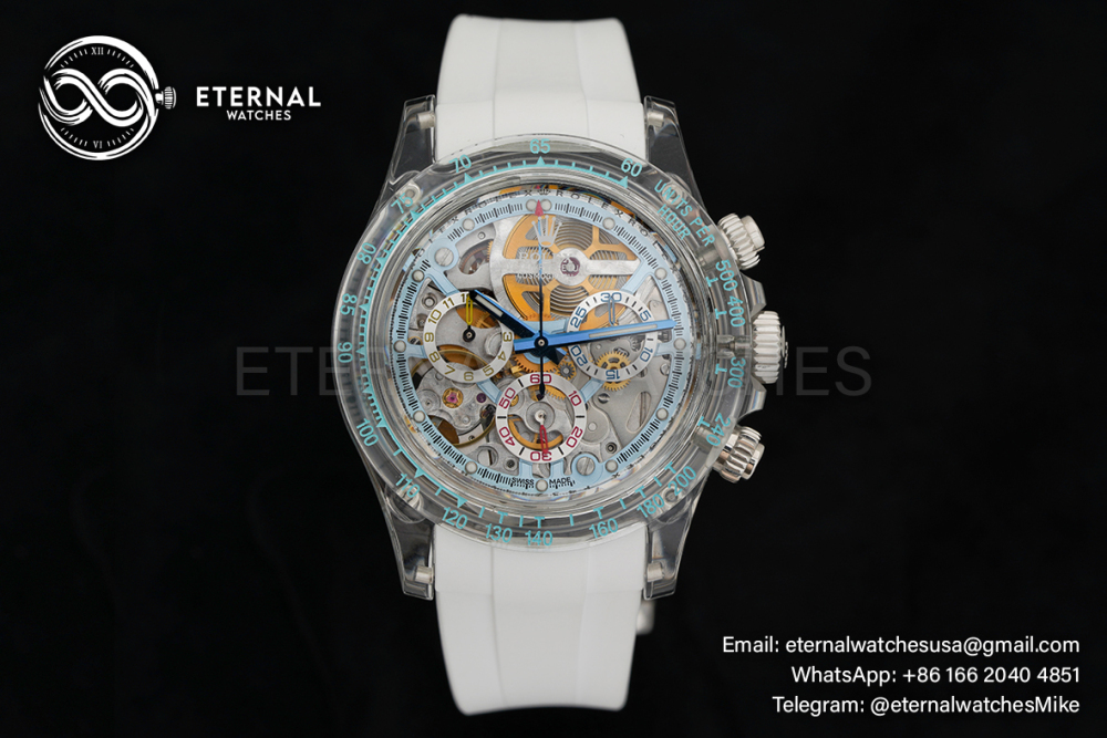 ROLEX - Daytona AET Remold 40mm Crystal/RU Skeleton Dial Sonic DD4130