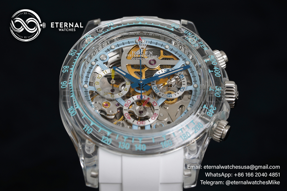 ROLEX - Daytona AET Remold 40mm Crystal/RU Skeleton Dial Sonic DD4130