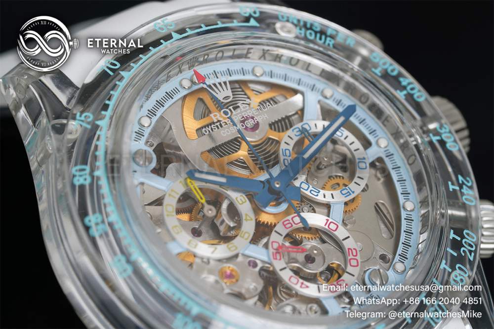 ROLEX - Daytona AET Remold 40mm Crystal/RU Skeleton Dial Sonic DD4130