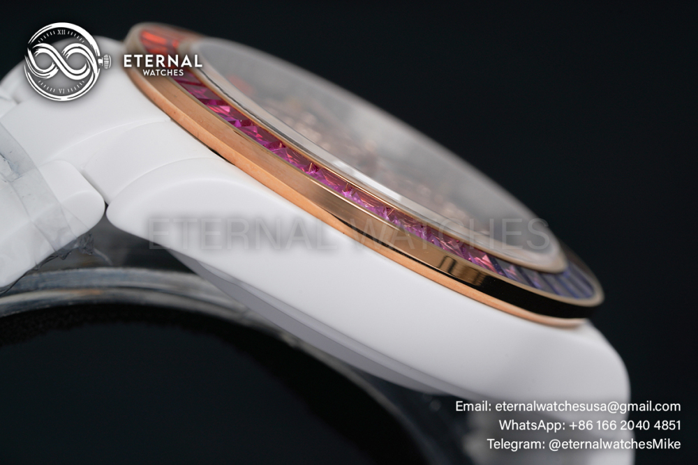 ROLEX - SUPER CLONE Daytona Rainbow 40mm Cer/Cer Black Dial NOOB SA4130