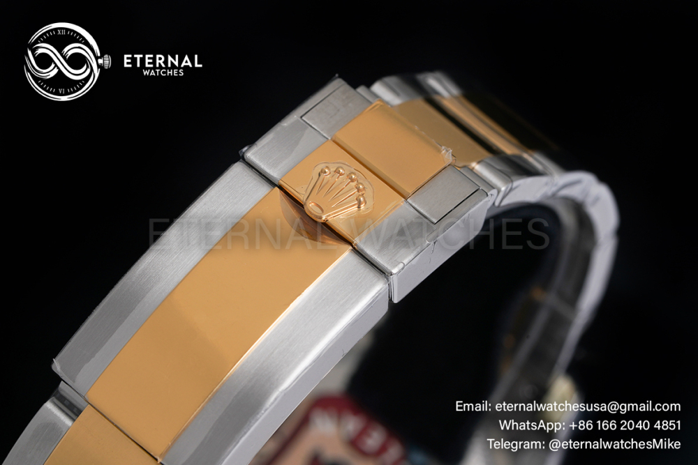 ROLEX - SUPER CLONE Daytona 126503 40mm YG/SS Black/Stk Clean SH4131