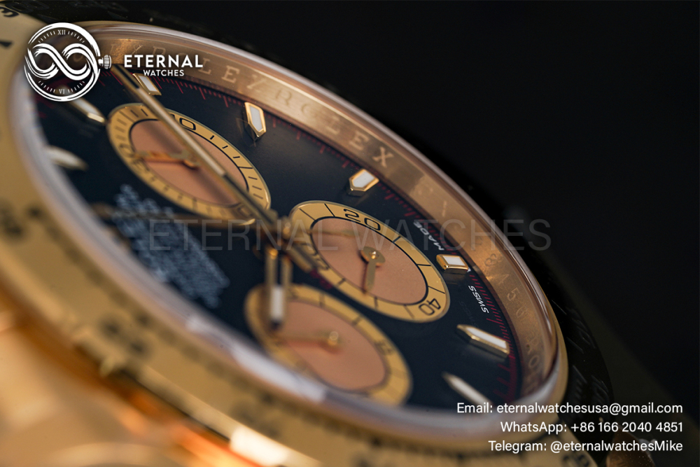 ROLEX - SUPER CLONE Daytona 126508 40mm YG/YG Black/Stk Clean SH4131