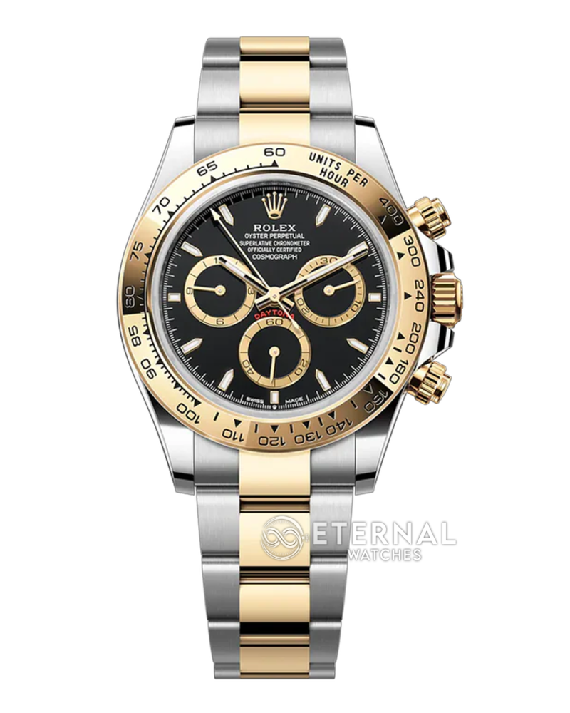 ROLEX - SUPER CLONE Daytona 126503 40mm YG/SS Black/Stk Clean SH4131