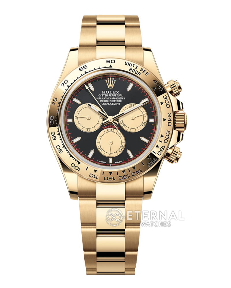 ROLEX - SUPER CLONE Daytona 126508 40mm YG/YG Black/Stk Clean SH4131