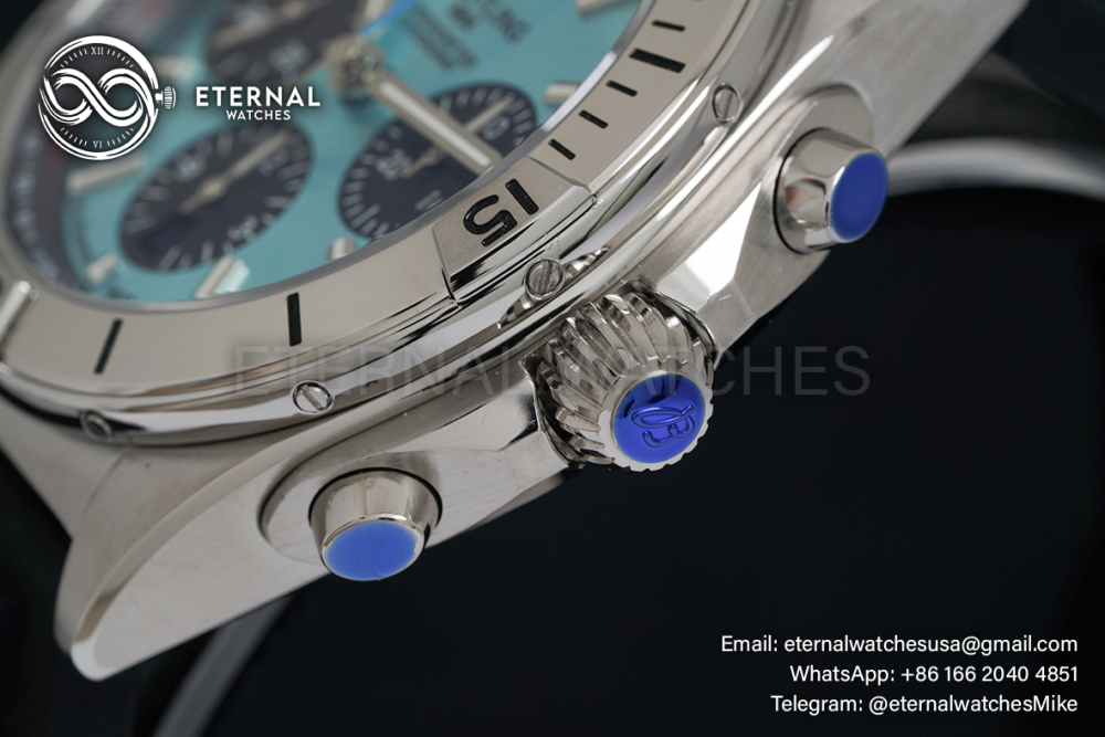 BREITLING - Chronomat B01 42MM SS/RU Ice Blue/Blk TF A7750