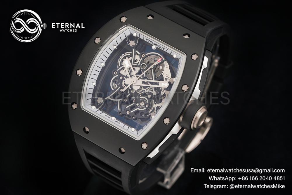 RICHARD MILLE - VAUCHER SUPER CLONE RM055 Bubba Watson Black Ceramic White Middle Case