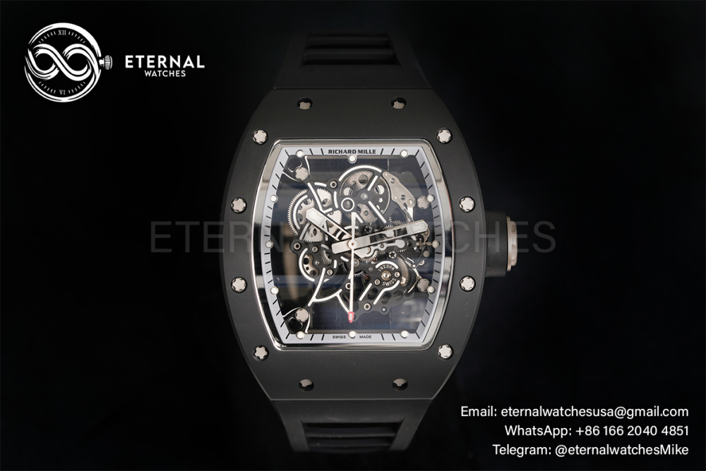RICHARD MILLE - VAUCHER SUPER CLONE RM055 Bubba Watson Black Ceramic White Middle Case