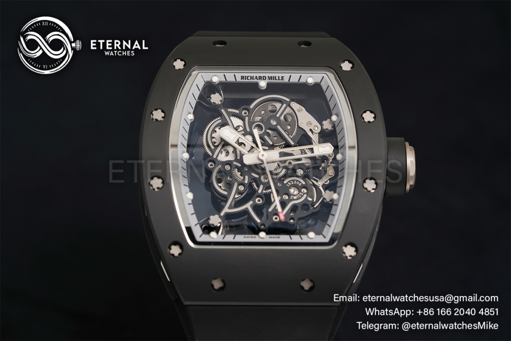 RICHARD MILLE - VAUCHER SUPER CLONE RM055 Bubba Watson Black Ceramic White Middle Case