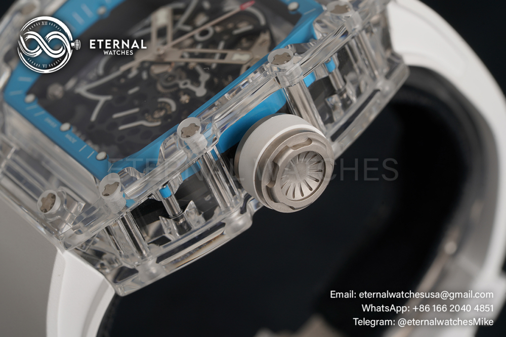 RICHARD MILLE - VAUCHER SUPER CLONE RM055 Transparent Quartz White/Blue