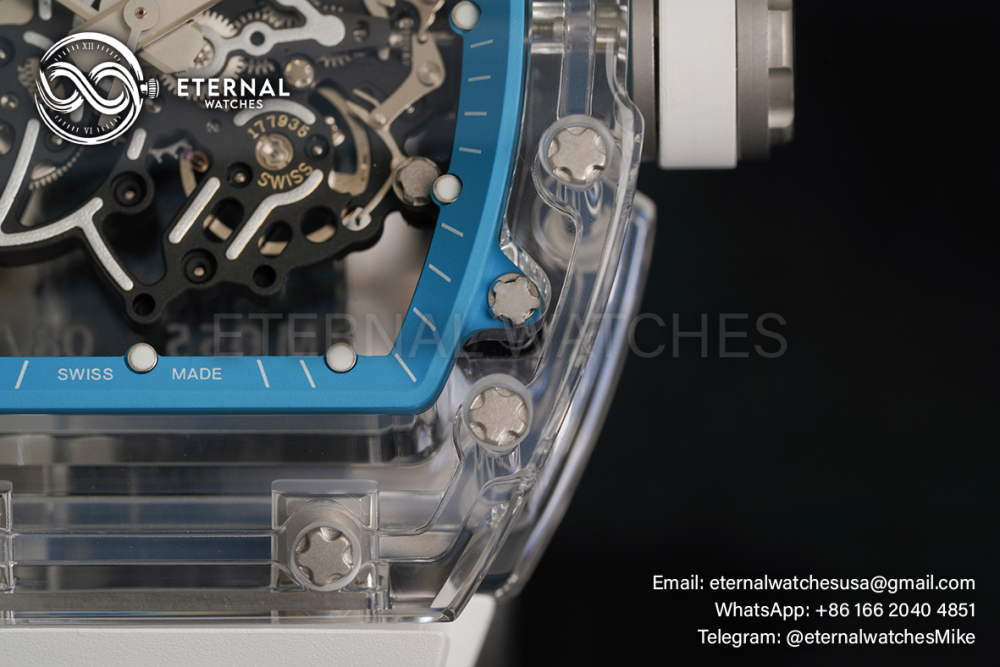 RICHARD MILLE - VAUCHER SUPER CLONE RM055 Transparent Quartz White/Blue
