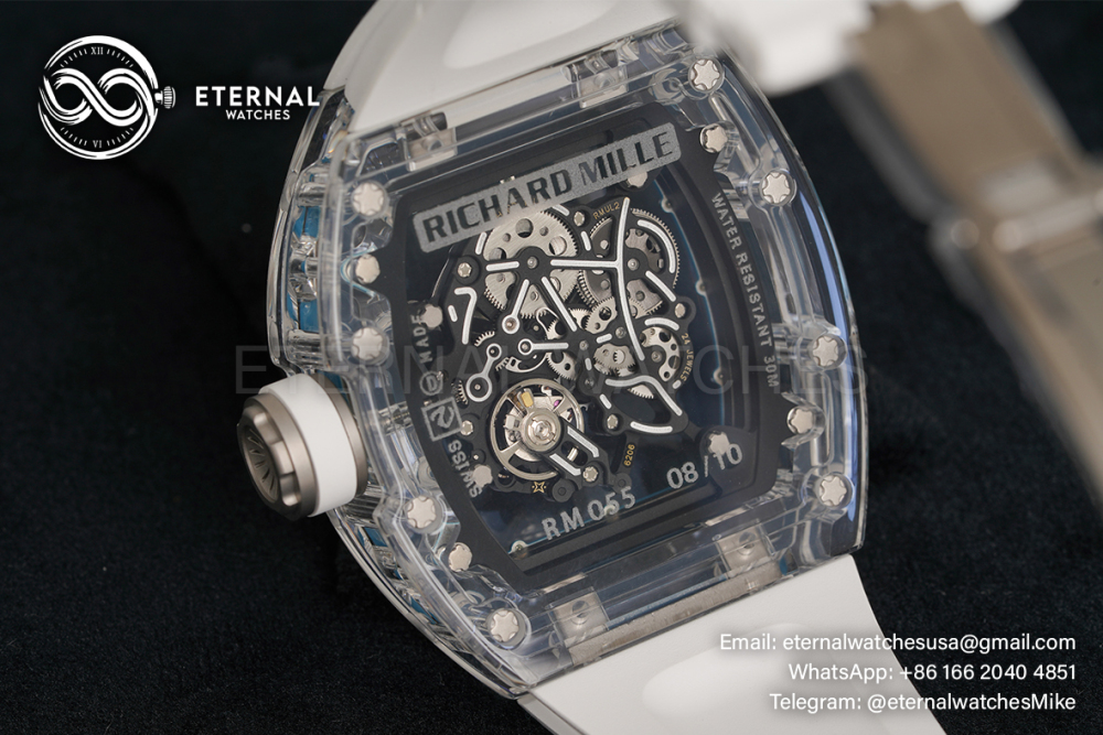 RICHARD MILLE - VAUCHER SUPER CLONE RM055 Transparent Quartz White/Blue