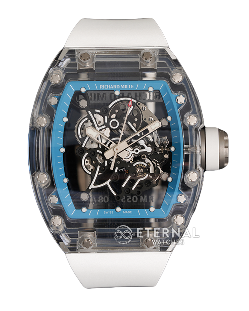 RICHARD MILLE - VAUCHER SUPER CLONE RM055 Transparent Quartz White/Blue