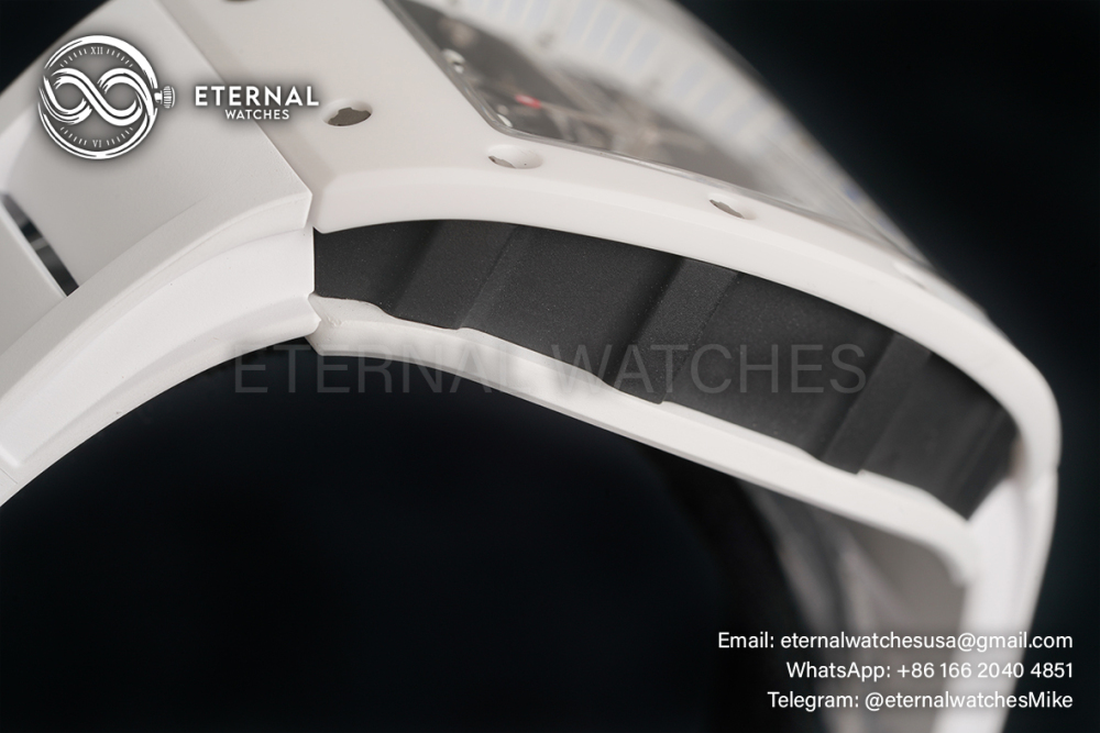 RICHARD MILLE - VAUCHER SUPER CLONE RM055 Bubba Watson White Ceramic Black Middle Case