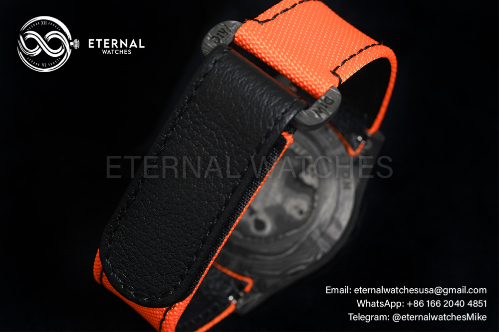 ROLEX - SUPER CLONE Daytona DiW 40mm Black Carbon/Orange NY Carbon Texture NOOB DD4130