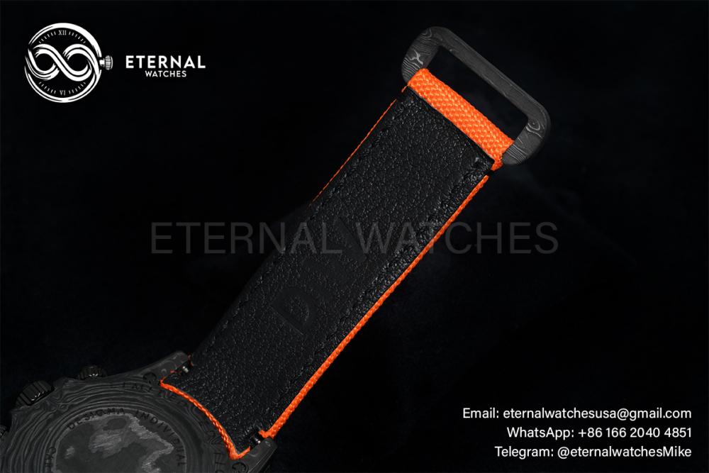 ROLEX - SUPER CLONE Daytona DiW 40mm Black Carbon/Orange NY Carbon Texture NOOB DD4130