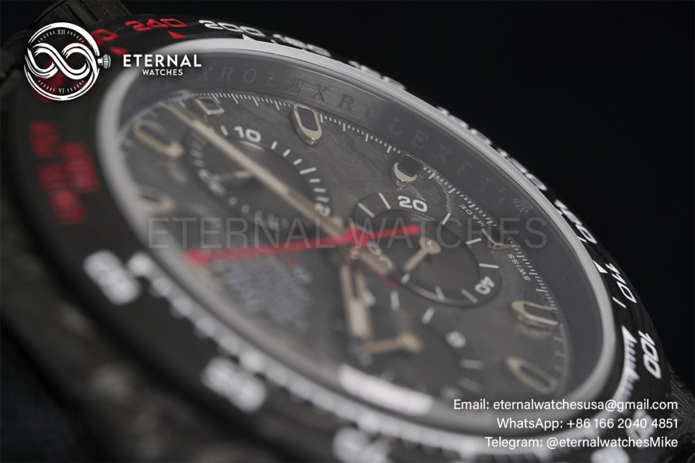 ROLEX - SUPER CLONE Daytona DiW 40mm Black Carbon/NY Carbon Texture NOOB DD4130