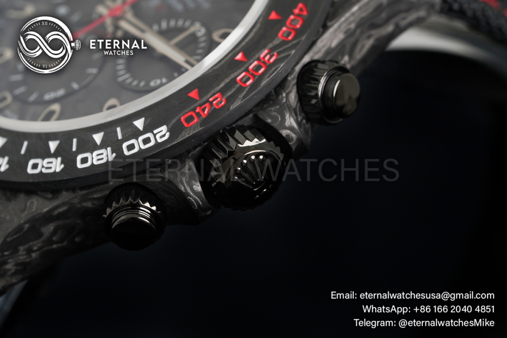 ROLEX - SUPER CLONE Daytona DiW 40mm Black Carbon/NY Carbon Texture NOOB DD4130