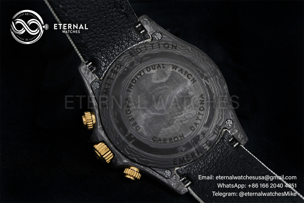 ROLEX - SUPER CLONE Daytona DiW 40mm Black Carbon/NY Multi Color NOOB DD4130