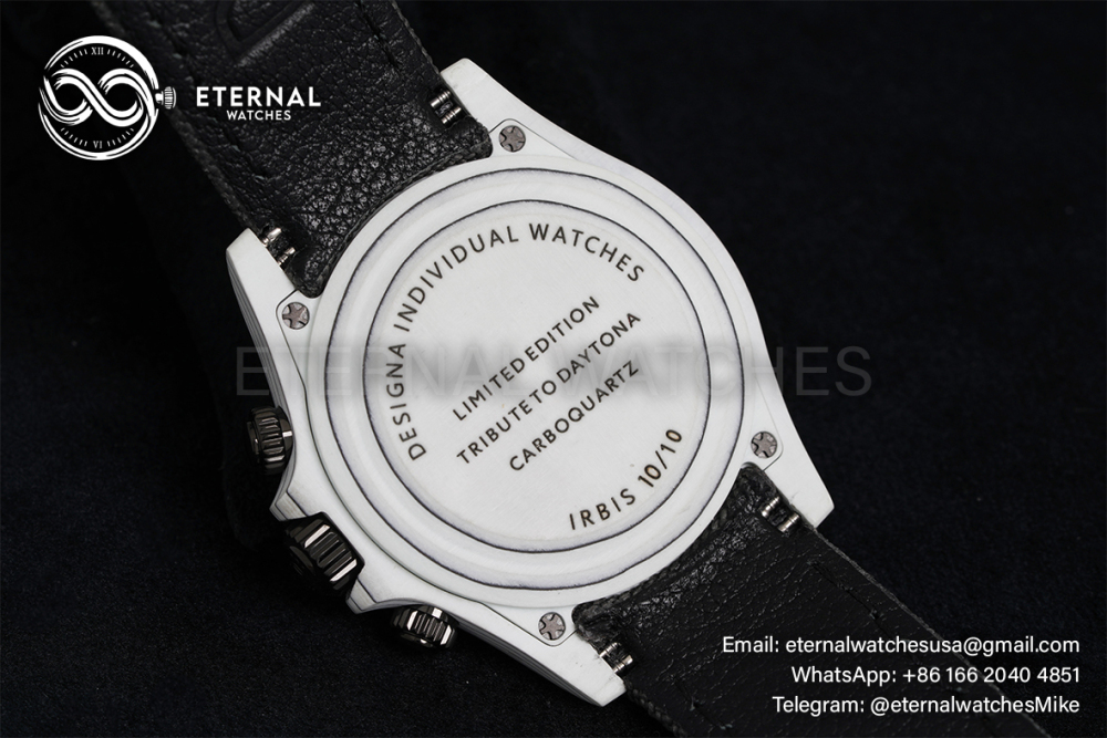 ROLEX - SUPER CLONE Daytona DiW 40mm White Carbon/NY Grey NOOB DD4130