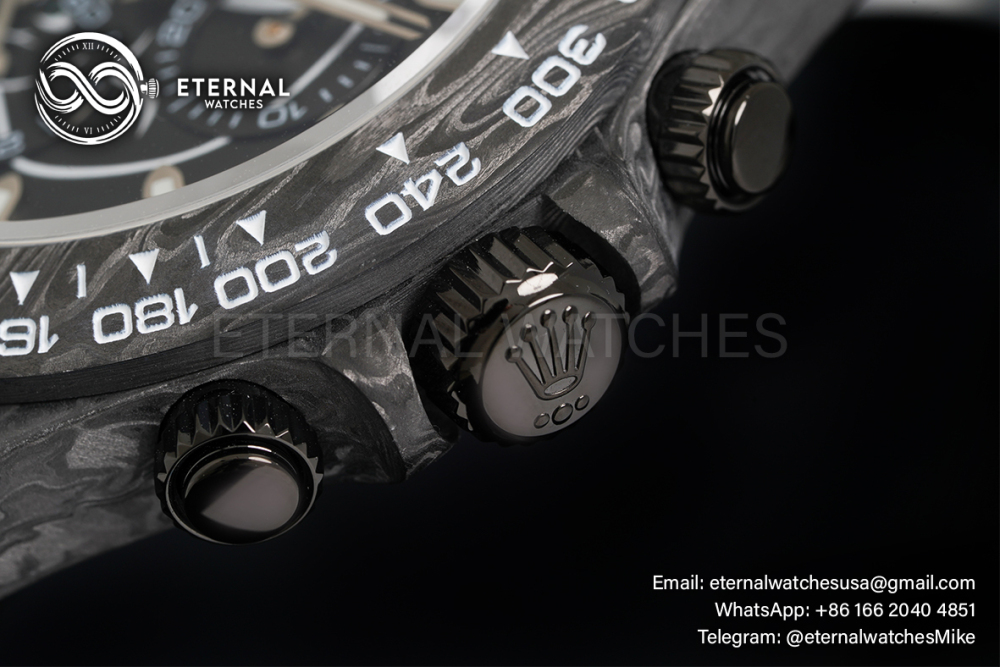 ROLEX - SUPER CLONE Daytona 40mm Black Carbon/NY Panda NOOB DD4130