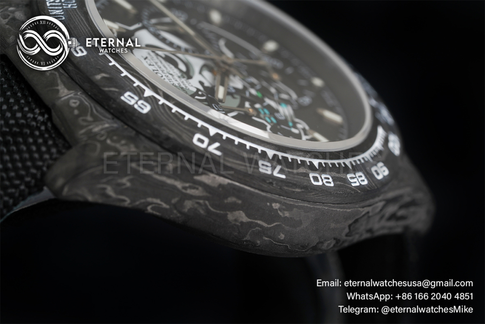 ROLEX - SUPER CLONE Daytona 40mm Black Carbon/NY Panda NOOB DD4130