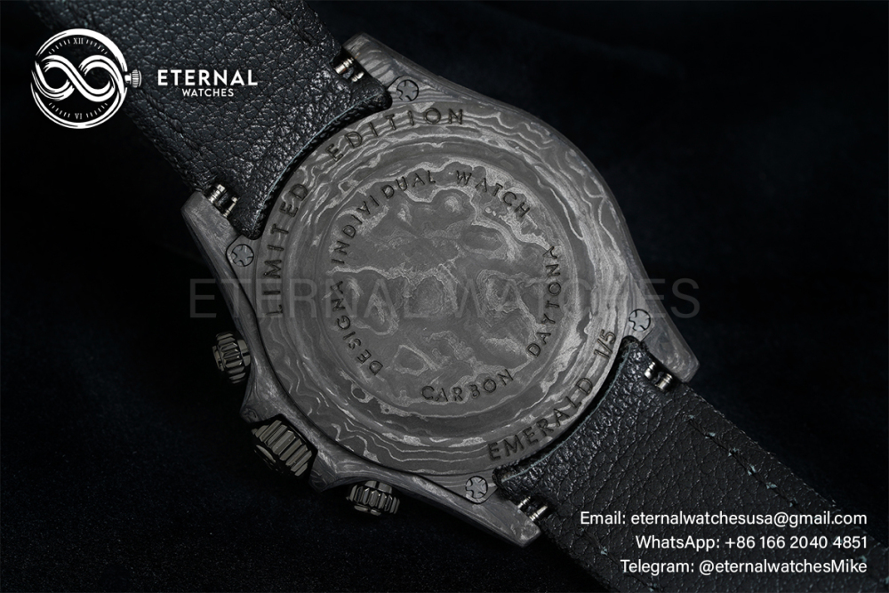 ROLEX - SUPER CLONE Daytona 40mm Black Carbon/NY Panda NOOB DD4130
