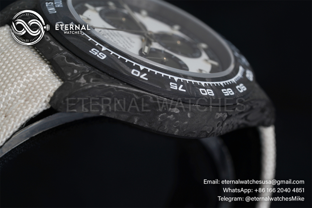 ROLEX - SUPER CLONE Daytona DiW 40mm Black Carbon/NY White NOOB DD4130