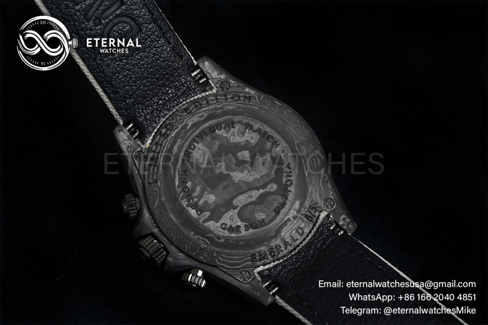 ROLEX - SUPER CLONE Daytona DiW 40mm Black Carbon/NY White NOOB DD4130