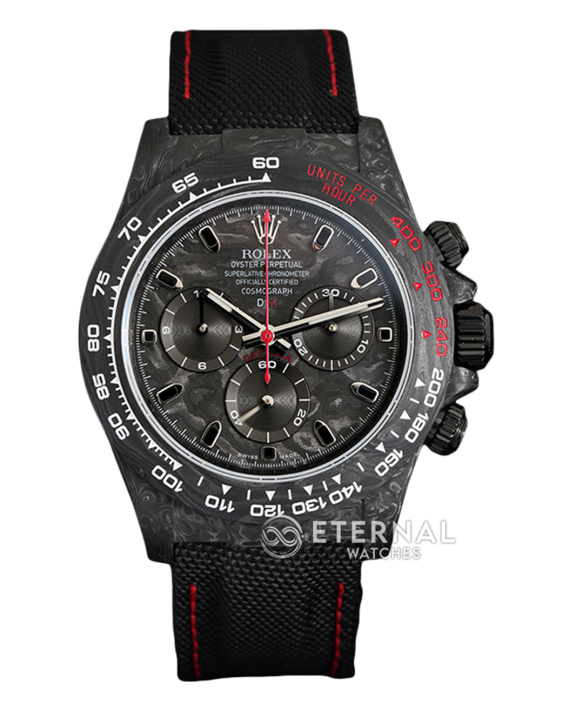 ROLEX - SUPER CLONE Daytona DiW 40mm Black Carbon/NY Carbon Texture NOOB DD4130