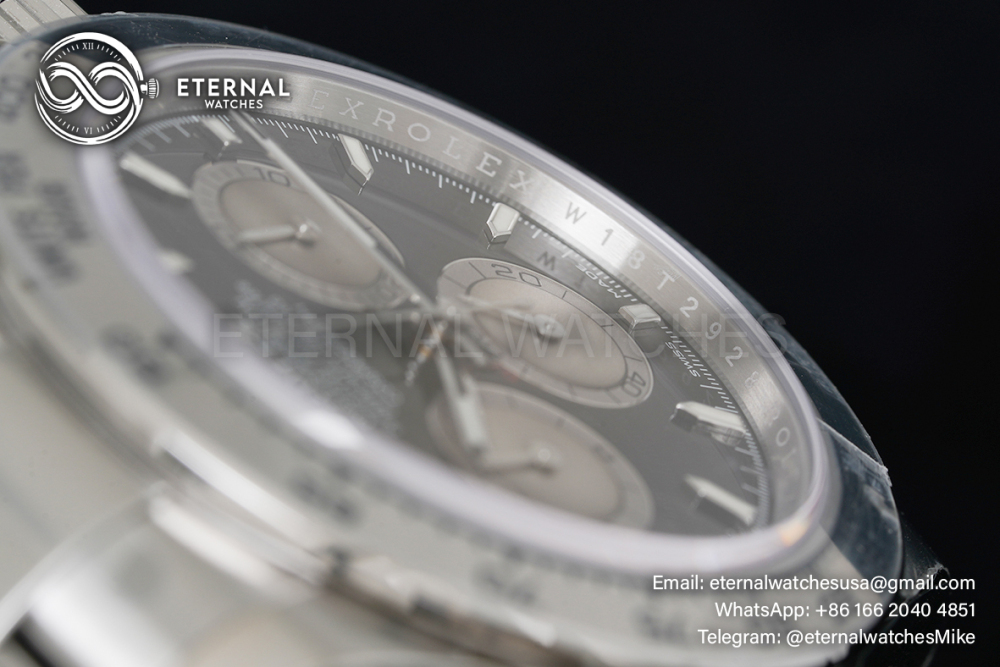 ROLEX - SUPER CLONE Daytona 126509 40mm SS/SS Black/Sliver VSF DD4131 Weight Adjusted