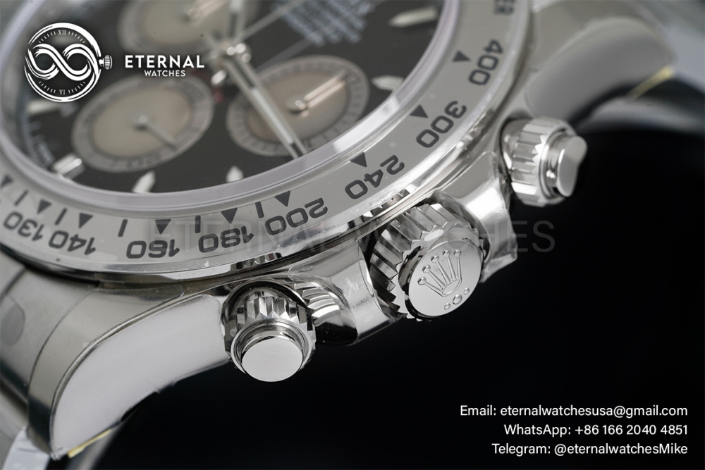 ROLEX - SUPER CLONE Daytona 126509 40mm SS/SS Black/Sliver VSF DD4131 Weight Adjusted