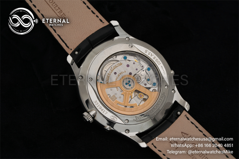 JAEGER-LECOULTRE -  SUPER CLONE Master Ultra-Thin Moon SS/LE Blue/Stk APS A925