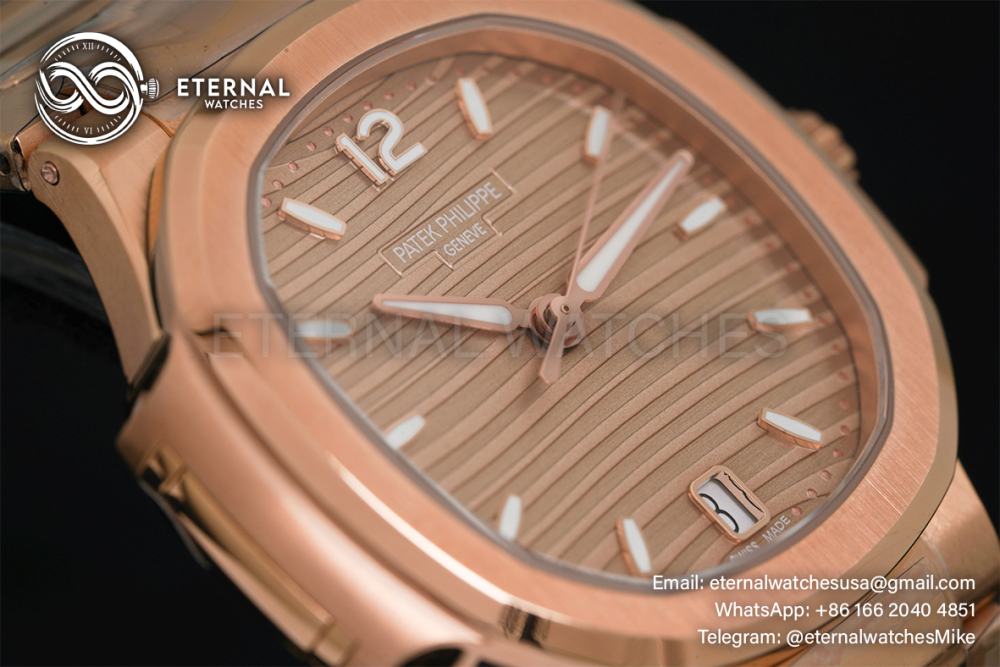 PATEK PHILIPPE - Nautilus 7118 35mm RG/RG Brown Textured Dial 3KF 324SC