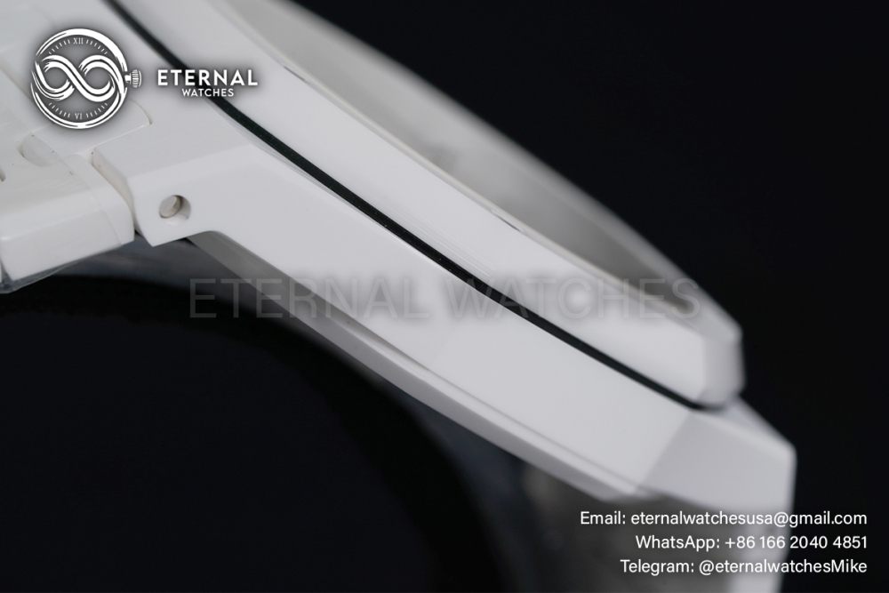 AUDEMARS PIGUET - SUPER CLONE Royal Oak 41mm 15500 White Ceramic/Cer Silver Dial APSF A4302