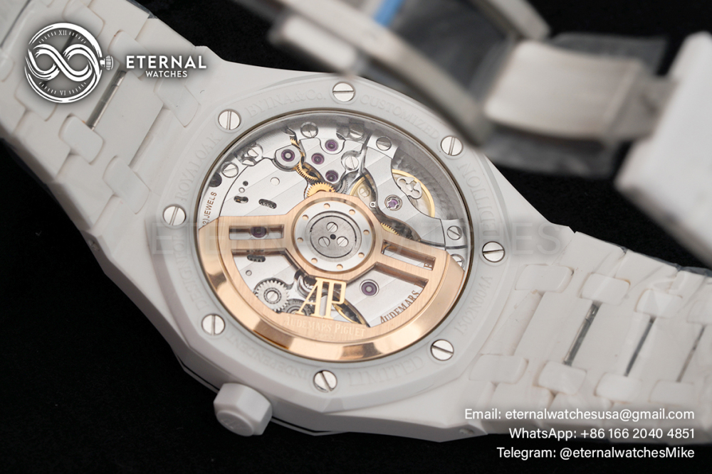AUDEMARS PIGUET - SUPER CLONE Royal Oak 41mm 15500 White Ceramic/Cer Silver Dial APSF A4302
